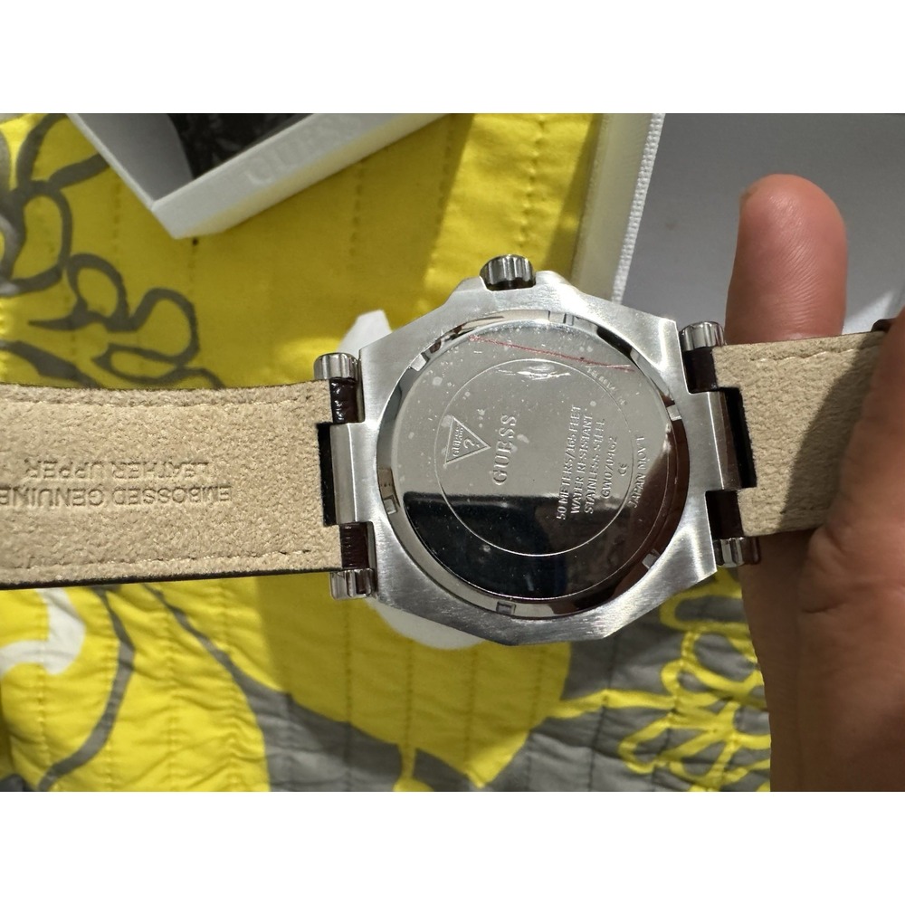Guess Men's Watch PRIME GW0704G2 Leather - Picture 9 of 11